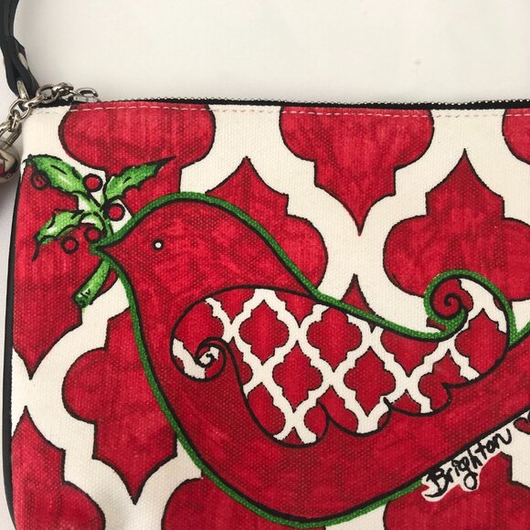 Brighton Red Bird Crossbody Shoulder Bag New - Picture 3 of 6